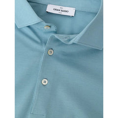 Gran Sasso Blue Cotton Polo Shirt - IT50 | L - Polos