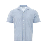 Gran Sasso Blue Linen And Cotton Shortsleeve - IT50 | L - Shirts