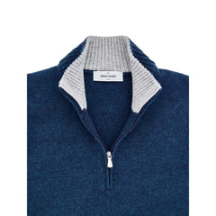 Gran Sasso Blue Wool Turtleneck - IT52 | XL