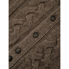 Gran Sasso Brown Wool Cardigan - IT50 | L