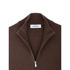 Gran Sasso Brown Wool Cardigan - IT56 | 3XL