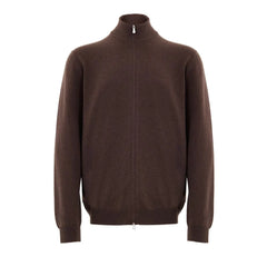 Gran Sasso Brown Wool Cardigan - IT56 | 3XL