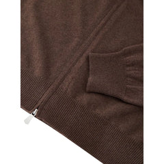 Gran Sasso Brown Wool Cardigan - IT56 | 3XL