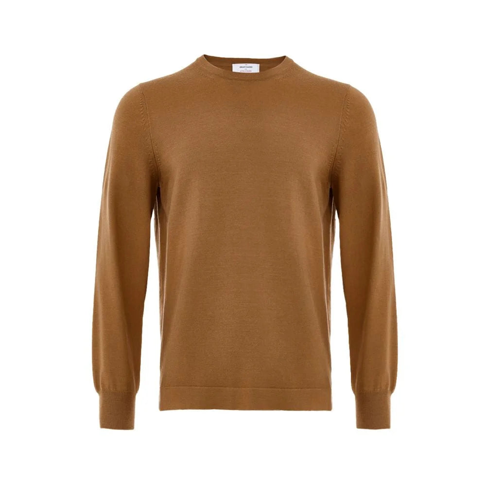 Gran Sasso Brown Wool Sweatshirt - IT50 | L