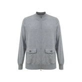 Gran Sasso Gray Cotton Cardigan - IT50 | L - Cardigans