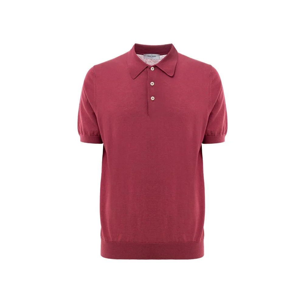 Gran Sasso Red Cotton Polo Shirt - IT50 | L - Polos