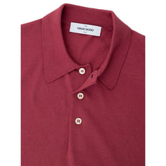 Gran Sasso Red Cotton Polo Shirt - IT50 | L - Polos
