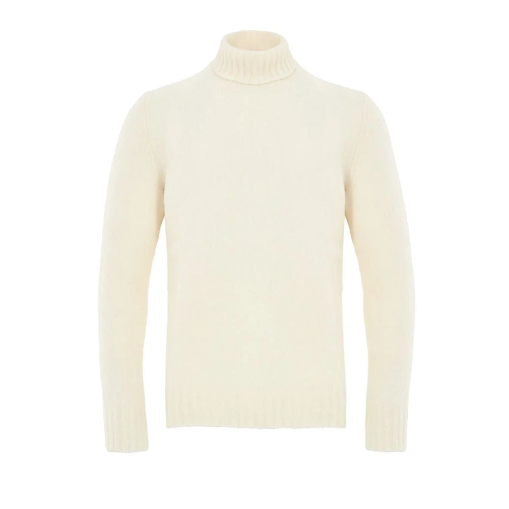 Gran Sasso White Wool Turtleneck