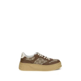 Gucci Beige Calf Leather Bos Taurus Chunky Sneakers - EU37/US7