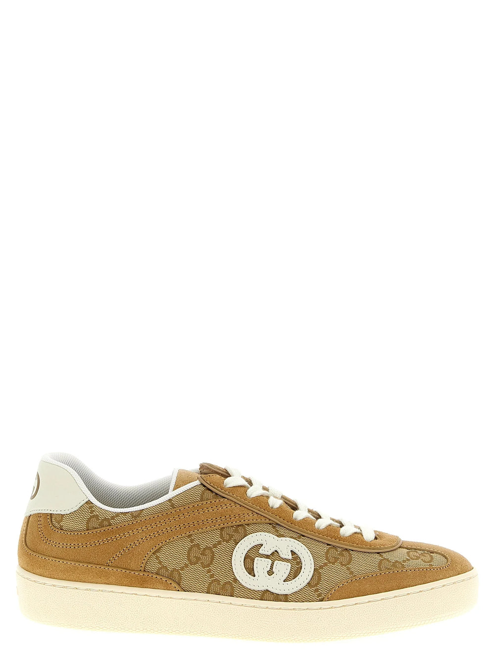 Gucci Beige Calfskin Low Top Sneakers - EU35/US5
