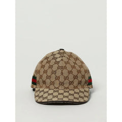 Gucci Beige Cotton And Leather Cap (Baseball Hat) - M - Baseball Caps