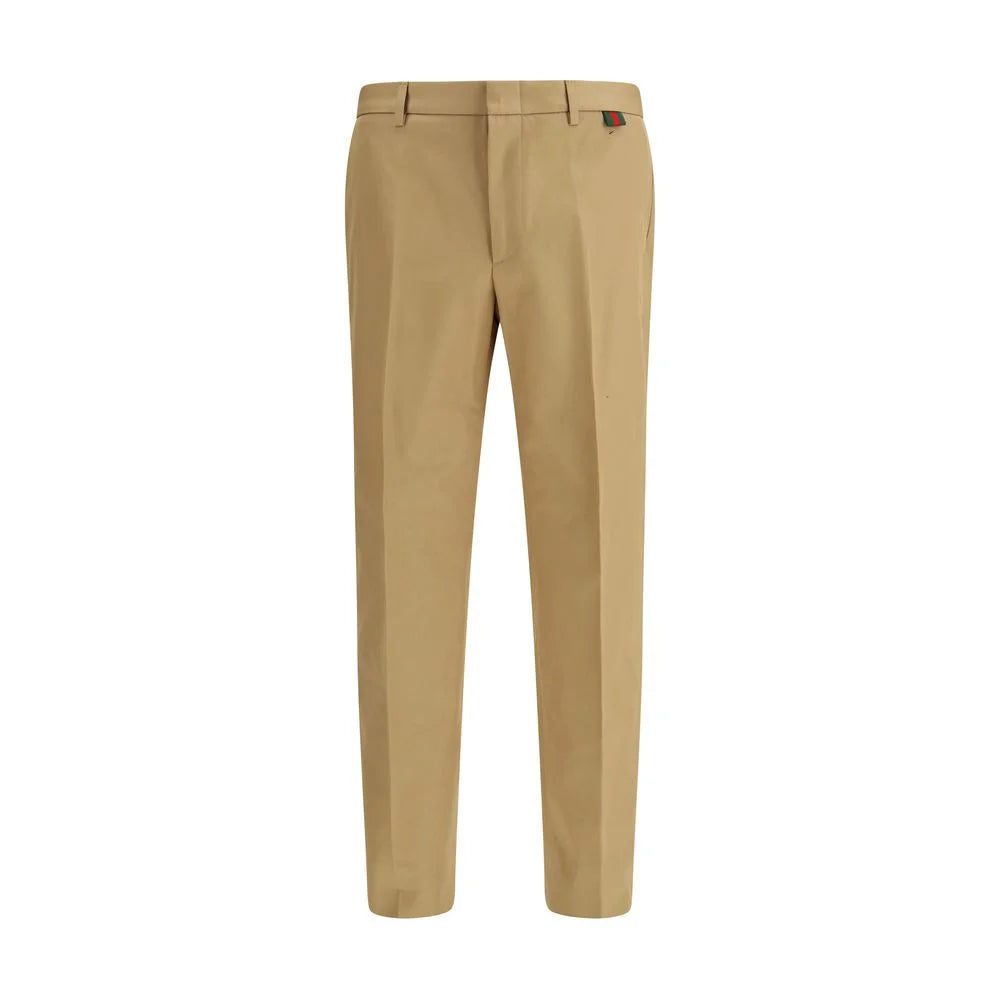 Gucci Beige Cotton Casual Pants