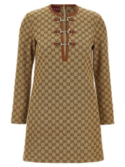 Gucci Beige Cotton Short Dress - IT42