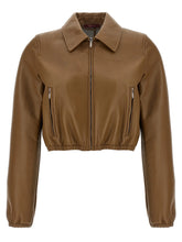 Gucci Jas, beige lamsleer