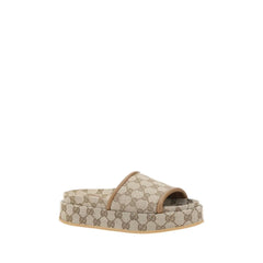 Gucci Beige Polyamide Platform Sandals - EU36/US6