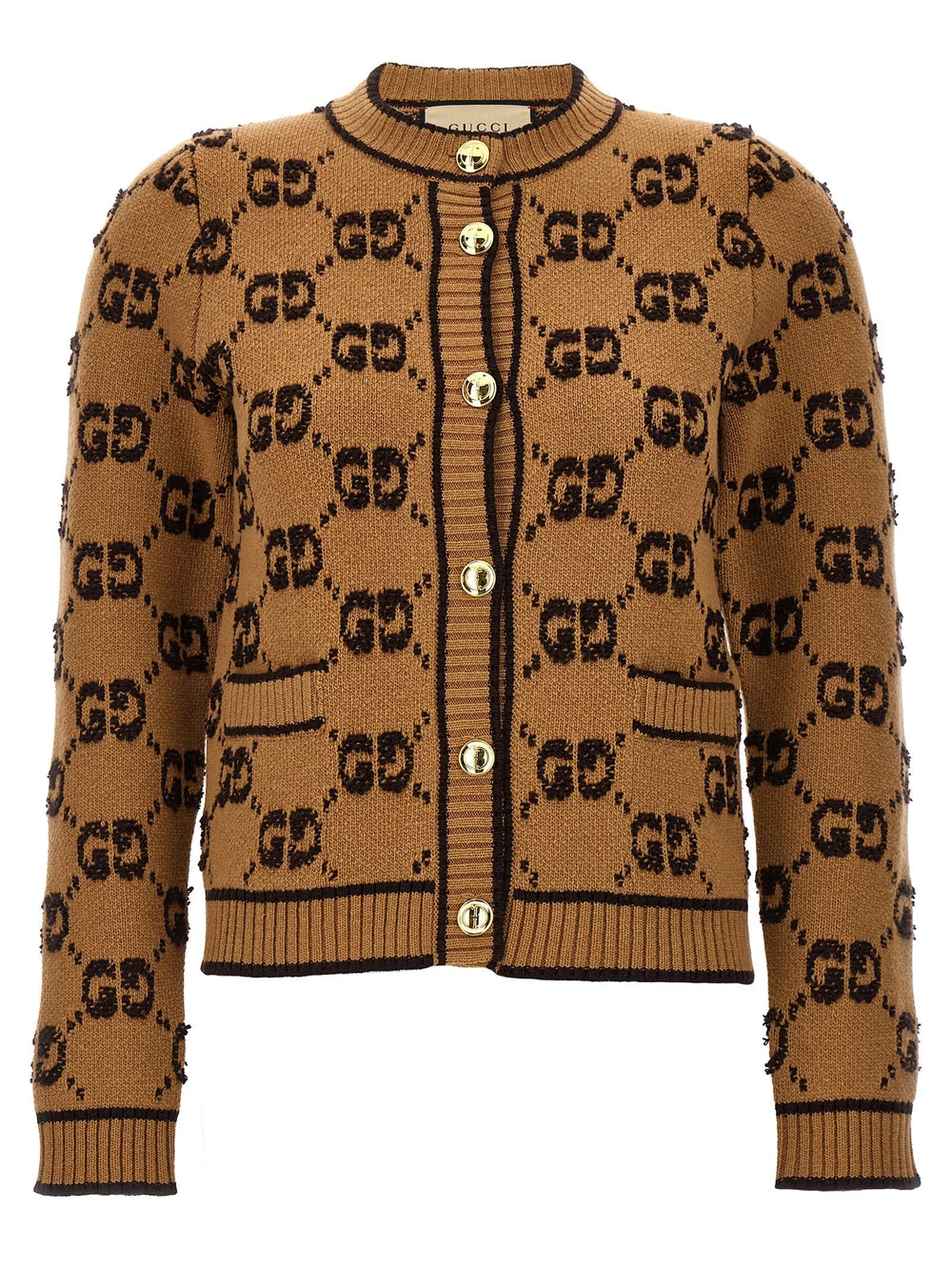 Gucci Beige Wool Cardigan - XS