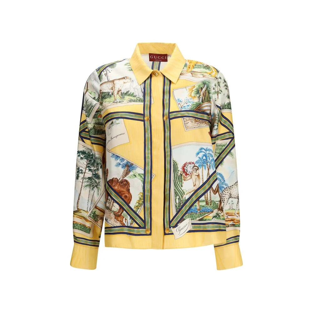 Gucci Bicolor Silk Pattern Shirt - IT40 | M
