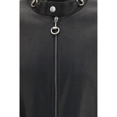 Gucci Black Calf Leather Bos Taurus Biker Jacket - S