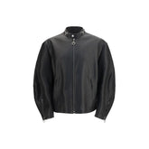Gucci Black Calf Leather Bos Taurus Biker Jacket - S