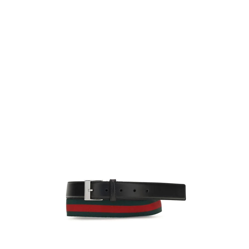 Gucci Black Calf Leather Bos Taurus Regular Belt