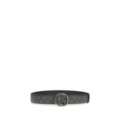Gucci Black Calf Leather Bos Taurus Regular Belt - 95 cm / 38 Inches