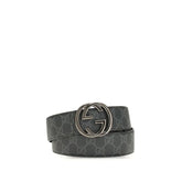 Gucci Black Calf Leather Bos Taurus Regular Belt - 95 cm / 38 Inches
