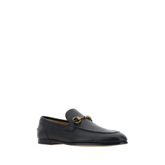 Gucci Black Calf Leather Bos Taurus Slip-On Loafers