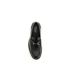 Gucci Black Calf Leather Bos Taurus Slip-On Loafers - EU40/US7
