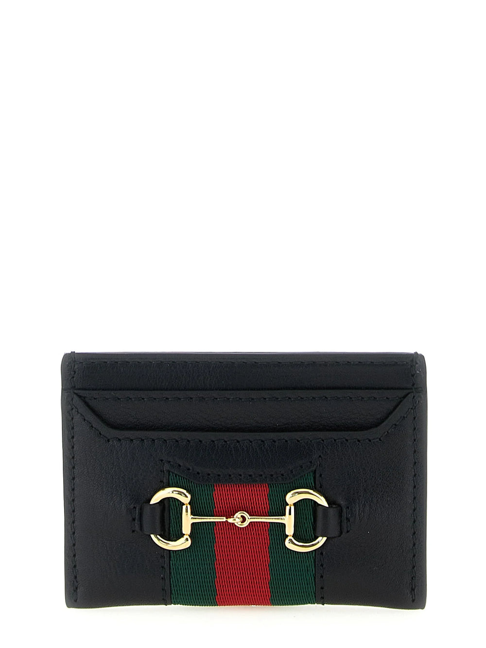 Gucci Porte-cartes en cuir calfskin noir