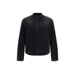 Gucci Black Cotton Biker Jacket - IT48 | M