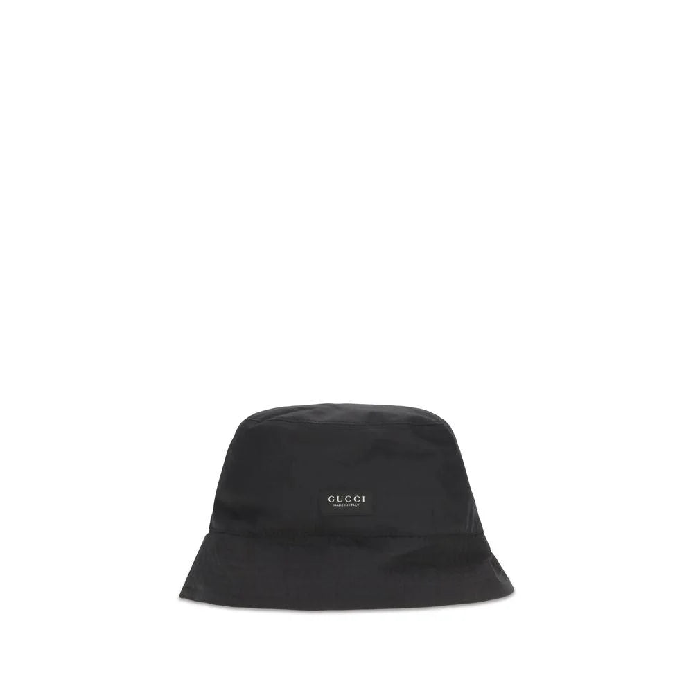 Gucci Black Cotton Bucket Hat