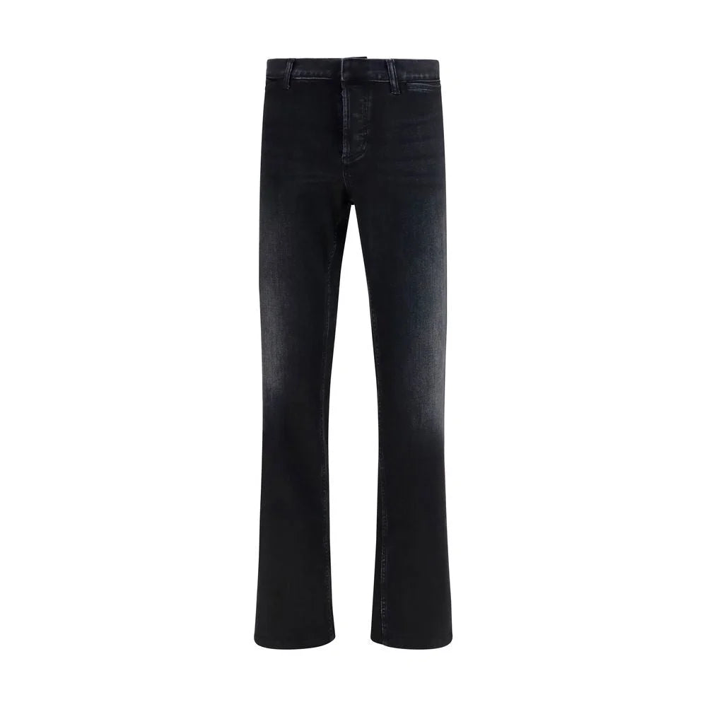 Gucci Black Cotton Flared Jeans - W32