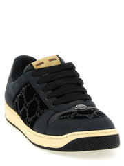 Gucci Black Cotton Low Top Sneakers - EU36/US6