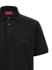 Gucci Black Cotton Polo Shirt - XL