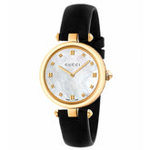 Gucci Zwart Lederen Jurkhorloge