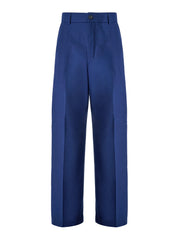 Gucci Blue Classic Cotton Pants - IT54 | XXL - Trousers