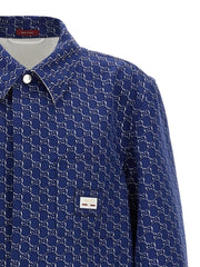 Gucci Blue Cotton Biker Jacket