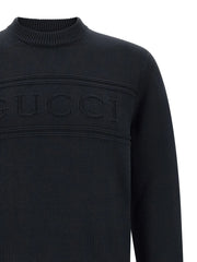 Gucci Blue Cotton Cardigan