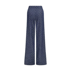 Gucci Blue Cotton Casual Pants
