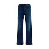 Gucci Blue Cotton Flared Jeans