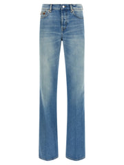 Gucci Blue Cotton Flared Jeans