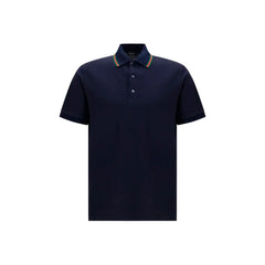 Gucci Blue Cotton Polo Shirt