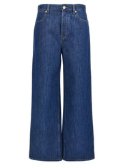 Gucci Blue Cotton Relaxed Fit Jeans - 27