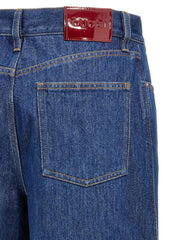 Gucci Blue Cotton Relaxed Fit Jeans - 27