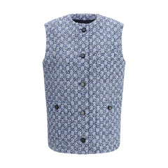 Gucci Blue Cotton Sleveless Jacket - IT40 | M