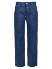 Gucci Blue Cotton Straight-Leg Jeans