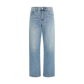 Gucci Blue Cotton Straight-Leg Jeans - W25