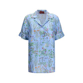 Gucci Blue Silk Pattern Shirt - IT38 | S