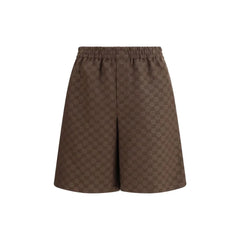 Gucci Brown Linen Bermuda Shorts