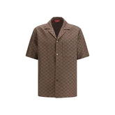 Gucci Brown Linen Shortsleeve Shirt